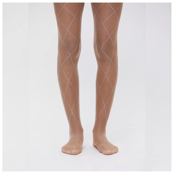 Urban Outfitters Jeweled Chain Tights 2 SETS S/M & M/L - Picture 4 of 8